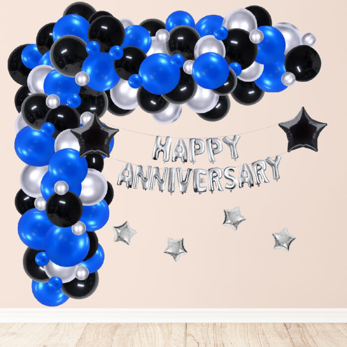 Blue and Silver themed Anniversary Décor- B