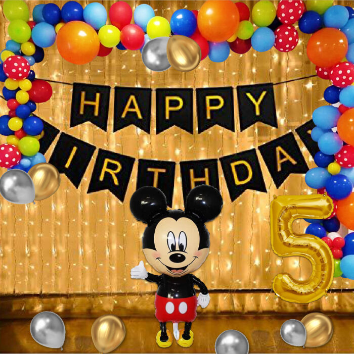 Happy birthday Mickey Mouse decoration-(A)