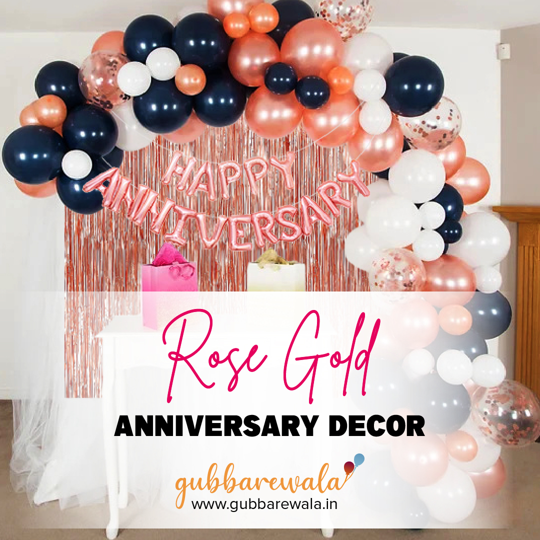 Rosegold Anniversary décor